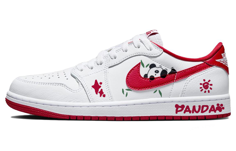 JORDAN Air JORDAN 1 Vintage Basketball Shoes Unisex Low Top Red/White