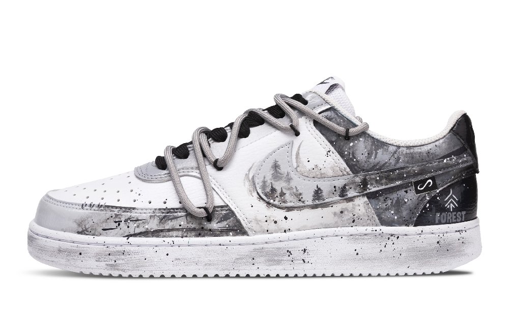 Nike Court Vision 1 Abrasion Resistant Low Top Skateboard Shoes Unisex Gray