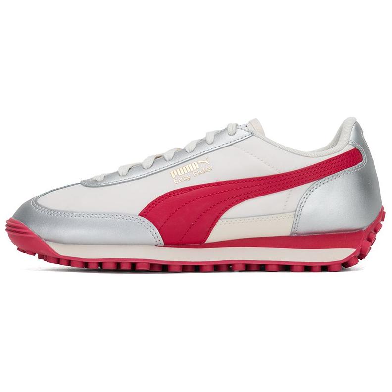 PUMA Easy Rider Slip Resistant Low Top Casual Running Shoes Unisex Silver White Red
