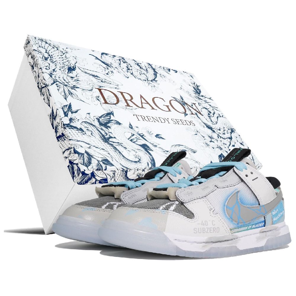 Nike Air Dunk Jumbo Remastered LTDZ Arctic Glacier Box Low-Top Skateboard Shoes Men's Blue White
