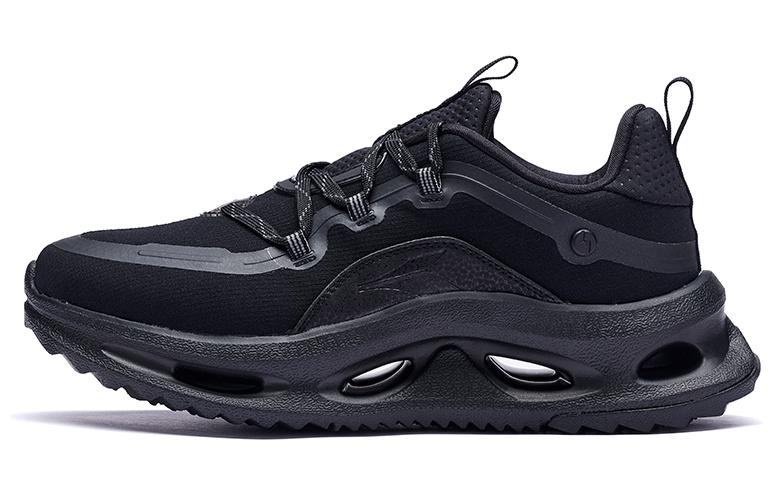 361° Shock Absorbers Slip Resistant Abrasion Resistant Breathable Low Top Running Shoes Men's Black Gray