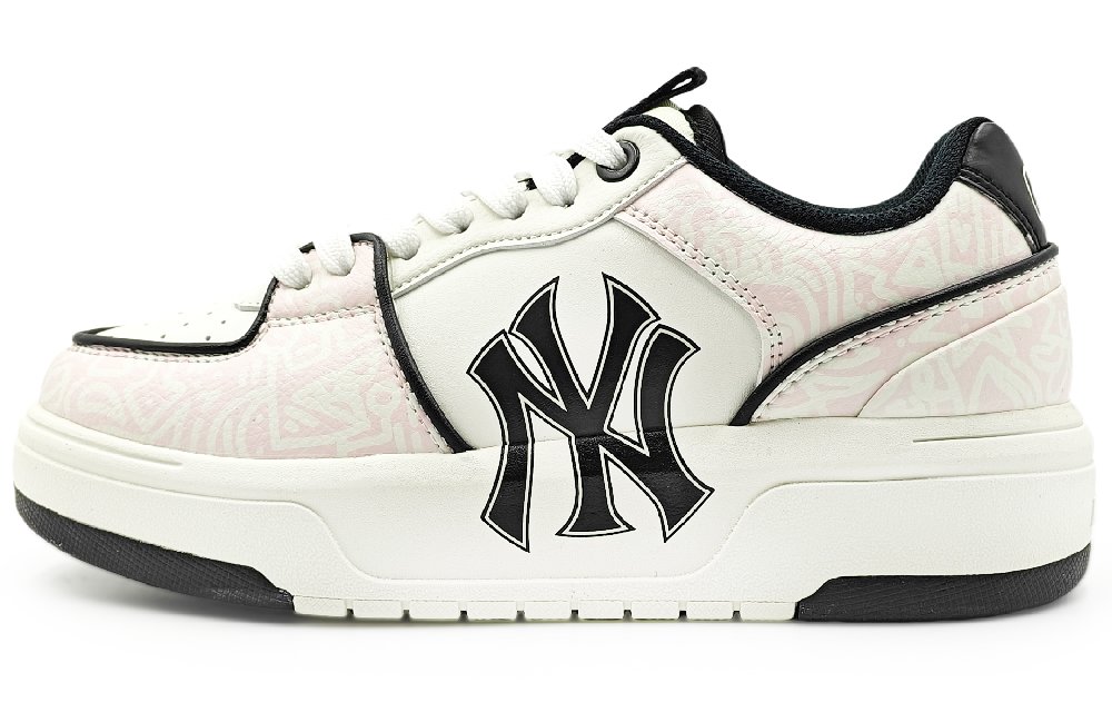 MLB Chunky Liner Abrasion Resistant Low Top Skateboard Shoes Unisex Pink White