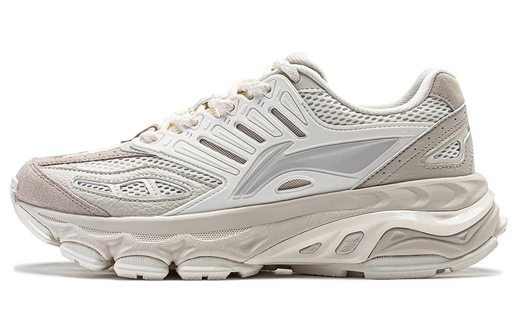 LiNing Twenty Mountains Cushioning, Slip Resistant, And Abrasion Resistant Low Top Casual Shoes Men's Moonlight Gray