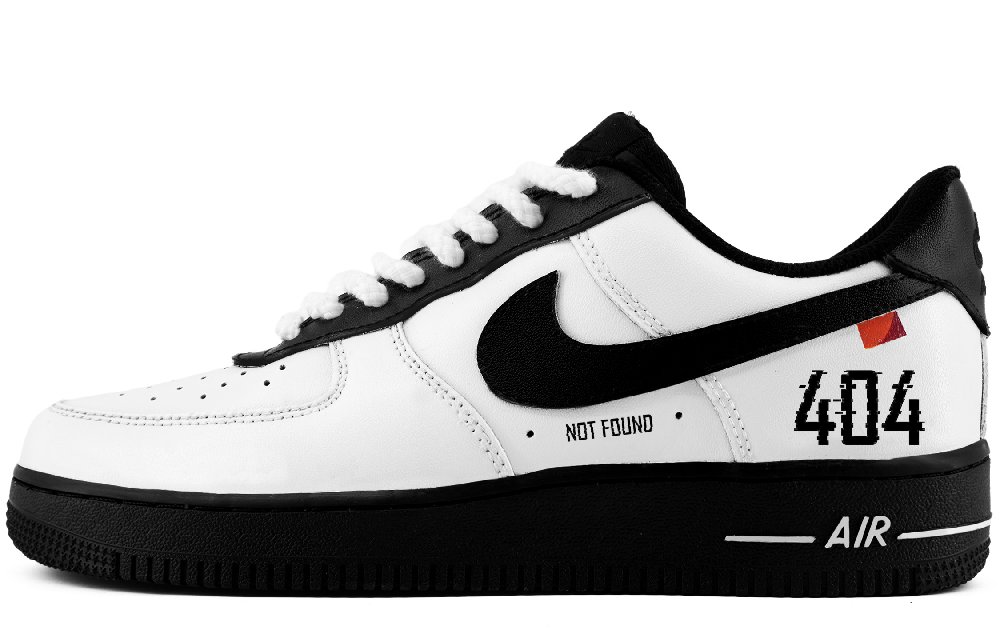 Nike Air Force 1 Abrasion Resistant Height Increasing Low Top Skateboard Shoes Men's Black White