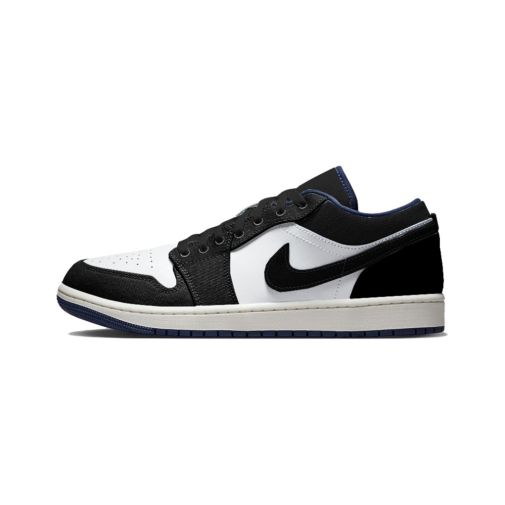 Jordan Air Jordan 1 Cushioning, Wear Resistant Low Top Vintage Basketball Shoes Unisex Black