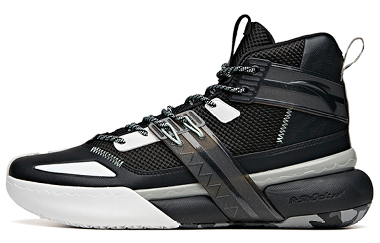 Anta Crazy 4 Slip-Resistant Cushioning Wear-Resistant High-Top Performance Basketball Shoes Black White