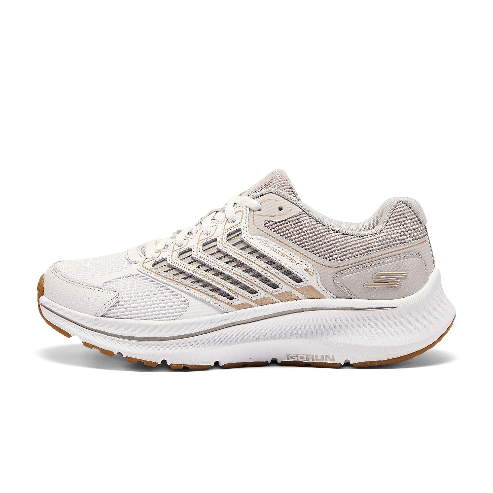 Skechers Women's GO Series Support Coverage Low Top Casual Running Shoes Women's White Gray
