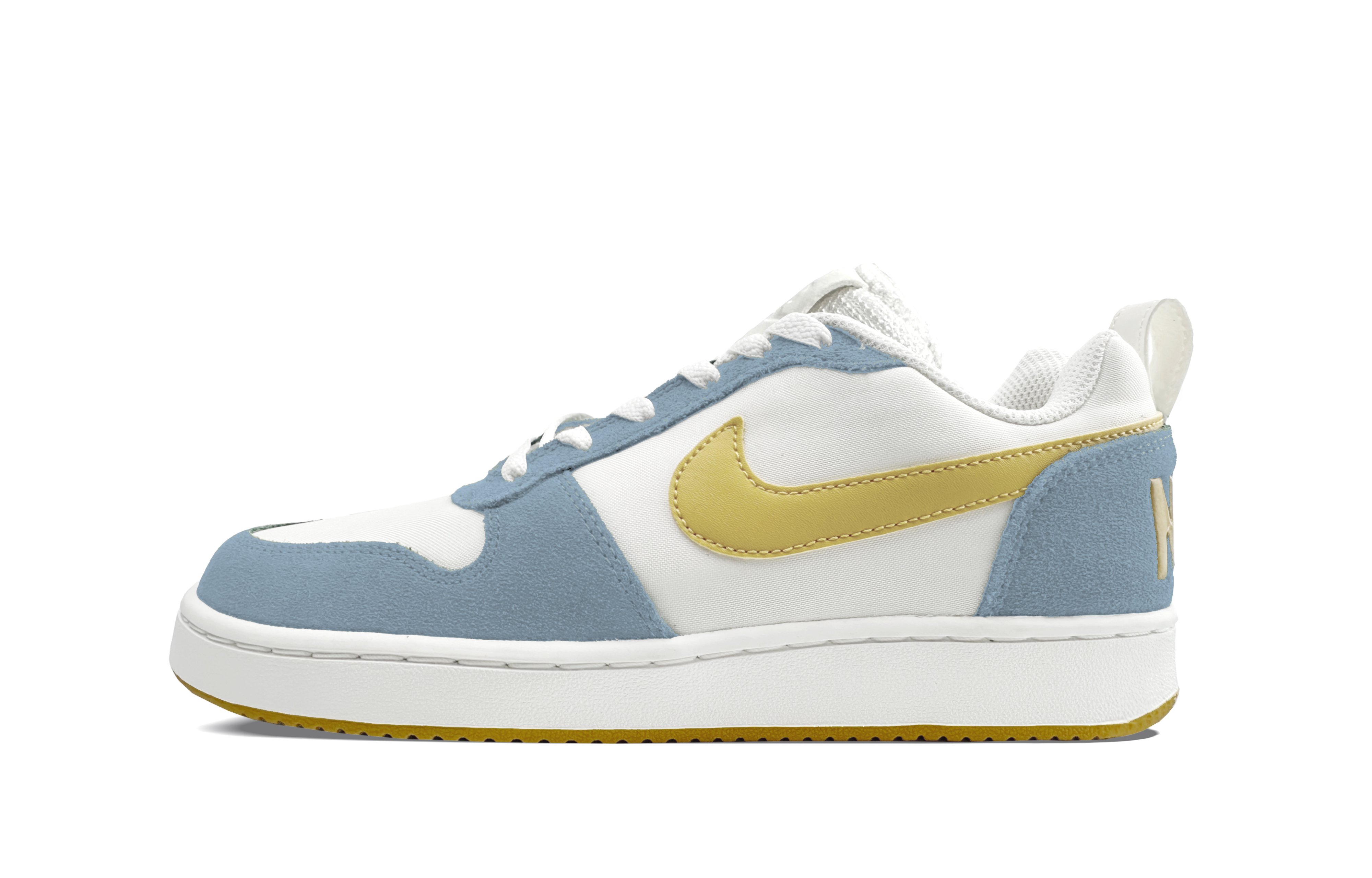 Nike Court Borough PRM Skateboard Shoes Men's Low top Blue/Yellow/White