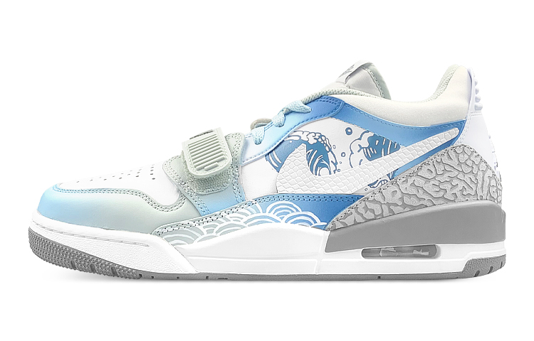 Jordan Legacy 312 Low-Top Skateboard Shoes Men's White Blue