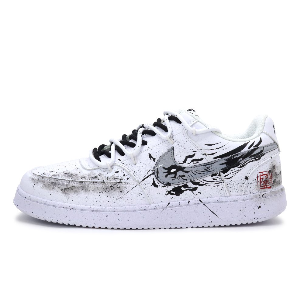 Nike Court Vision 1 Ink World Of Points Low Top Skateboard Shoes Unisex Black