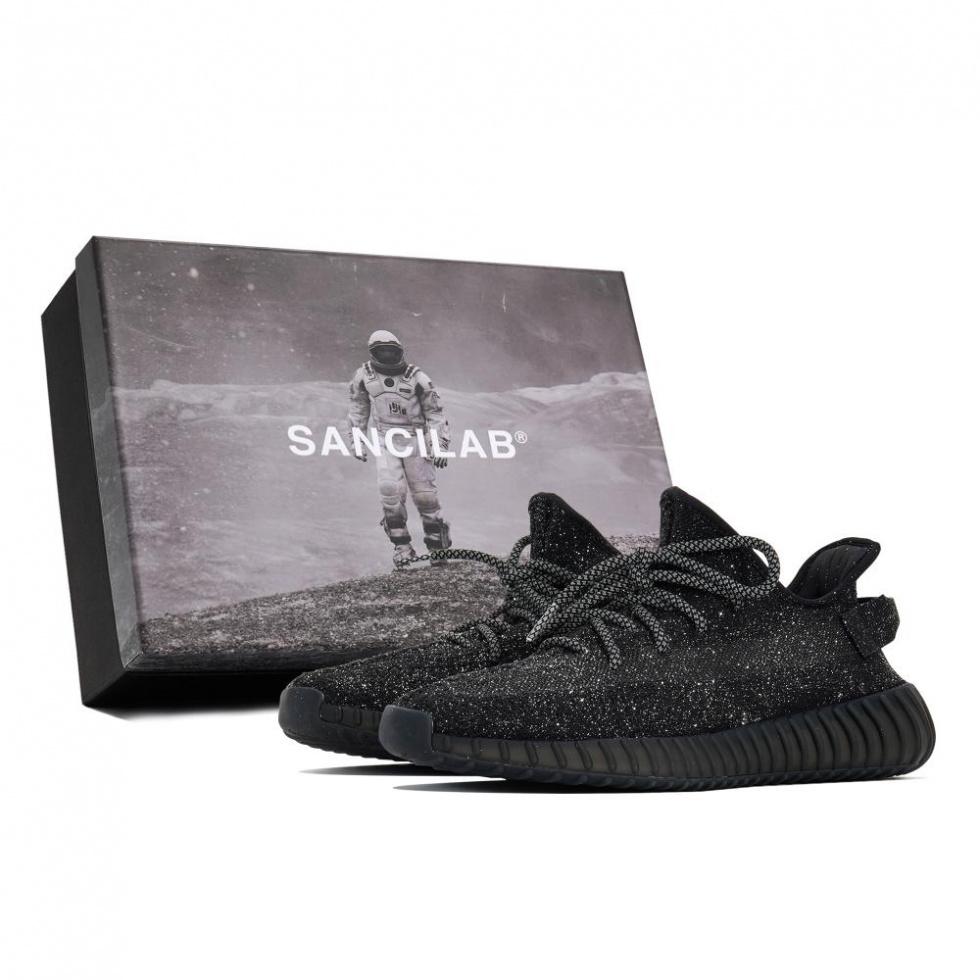 Adidas Originals Yeezy Boost 350 V2 Breathable Moisture Wicking Coverage Low Top Casual Shoes Unisex Black