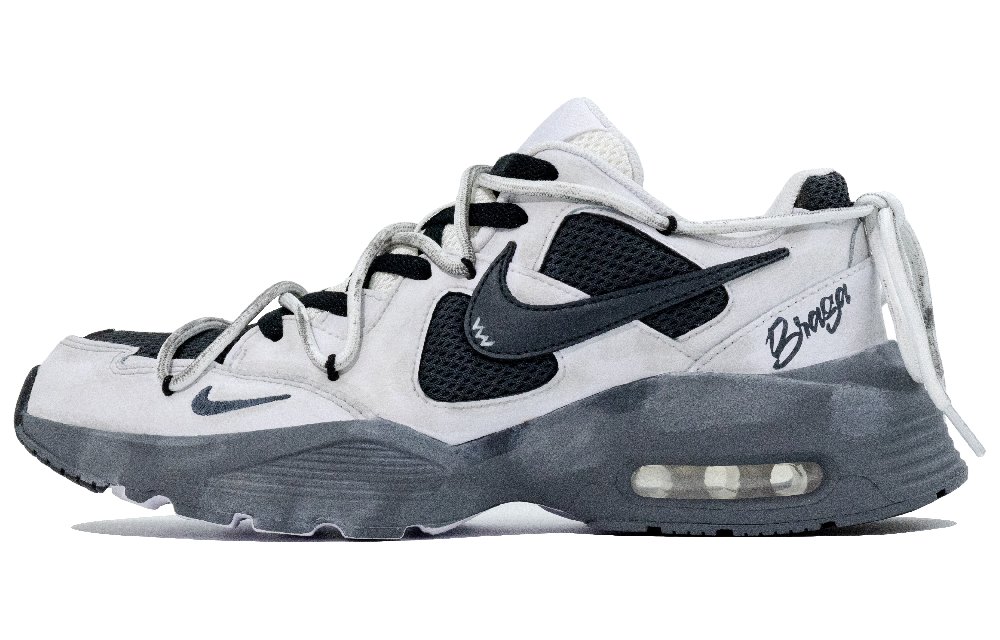 Nike Air Max Fusion Abrasion Resistant Low Top Running Shoes Men's Light Gray