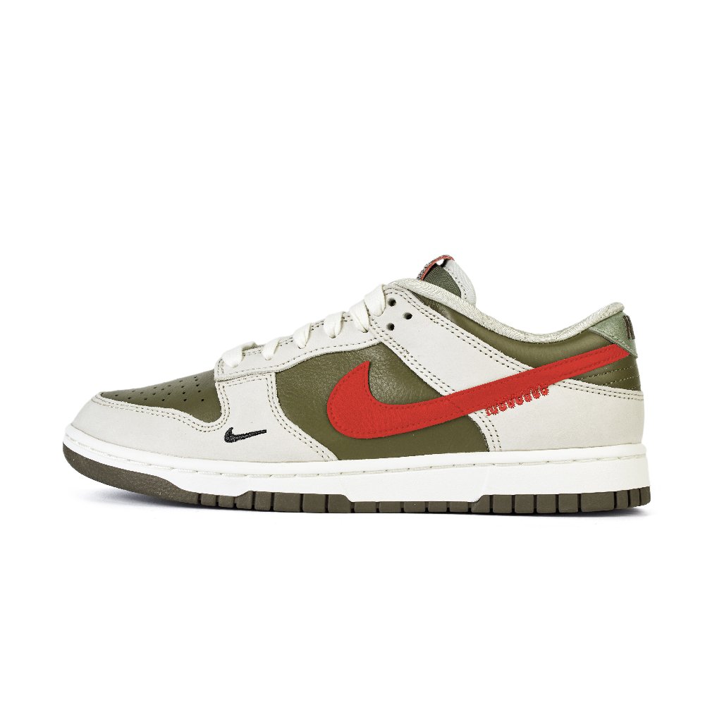 Nike Dunk Anti-Slip Wear-Resistant Low-Top Skateboard Shoes Unisex Green Red