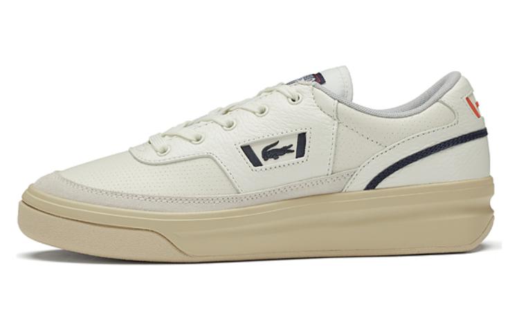 LACOSTE Low-Top Skateboard Shoes Men's Ecru