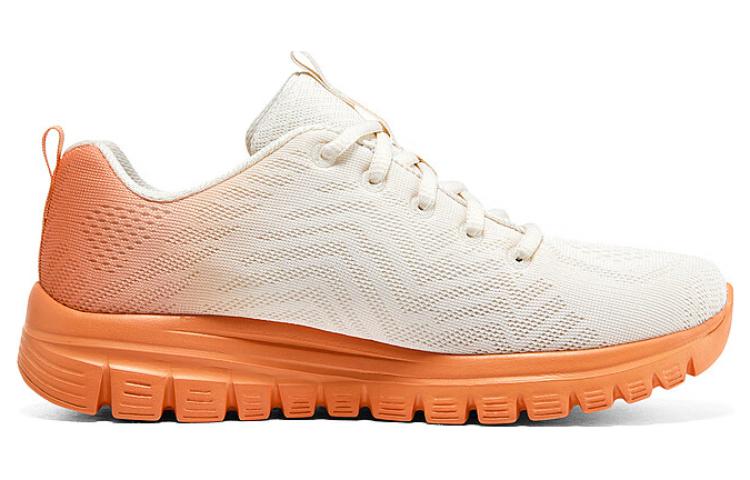Skechers Graceful Square Sugar Collection Cushioning Wear-Resistant Low-Top Casual Shoes Women's White Orange купить в интернет-магазине Yoocart с быстрой доставкой по России.