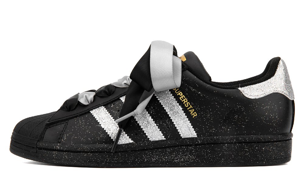 Adidas Originals SUPERSTAR Anti-Slip And Wear-Resistant Lightweight Low-Top Skateboard Shoes Unisex Black Silver
