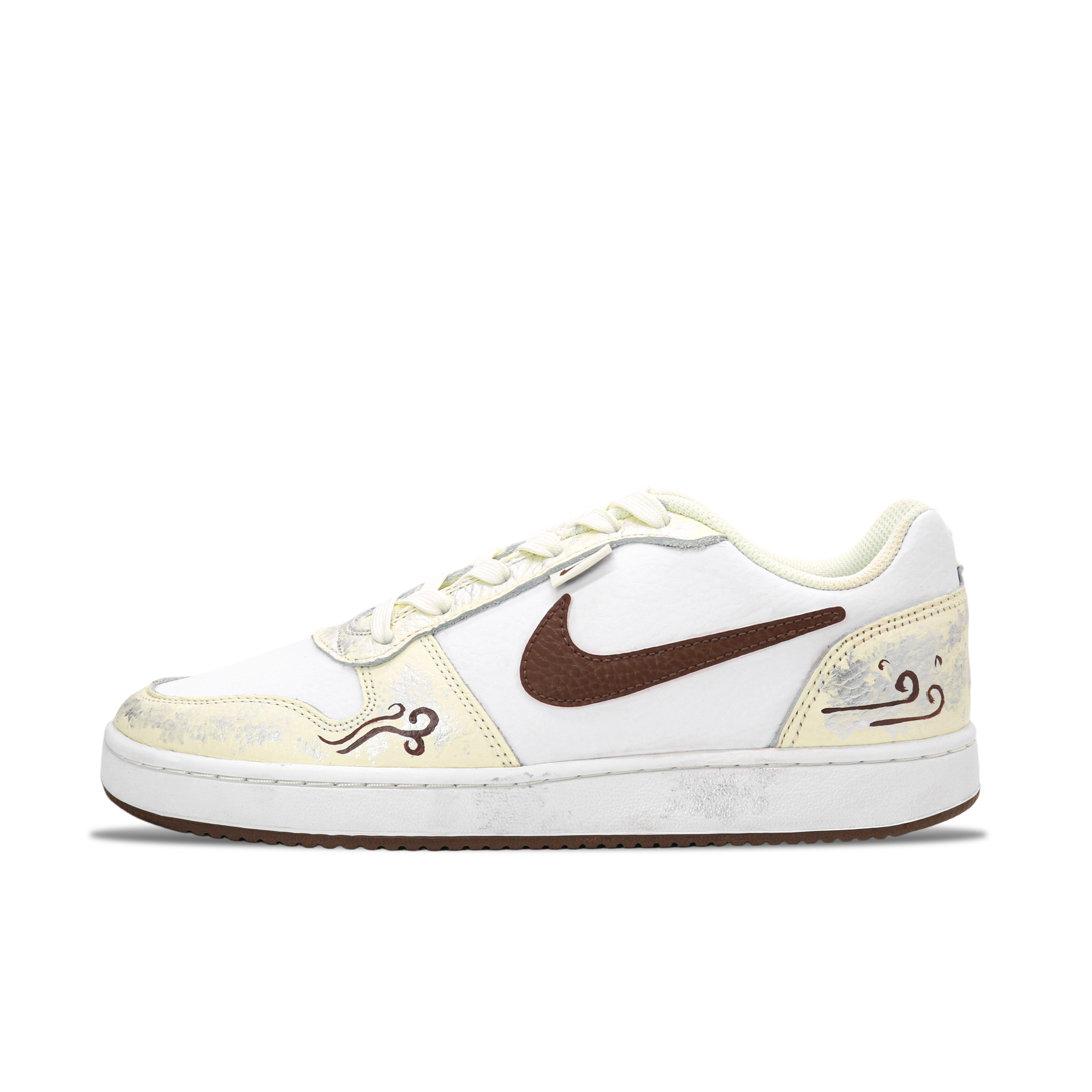 Nike EBERNON Skateboard Shoes Men's Low top Beige Yellow/Brown