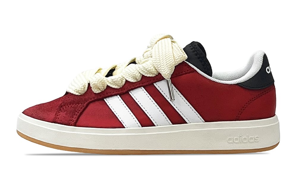 Adidas Grand Court Base 00s Scarlet Moonlight Abrasion Resistant Low top Skateboard Shoes Unisex