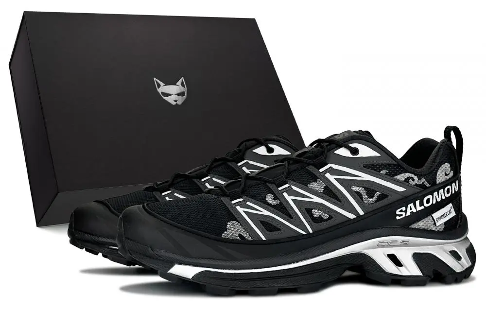 SALOMON XT 6 Cushioning And Breathable Low top Outdoor Shoes Men's Obsidian Silver
