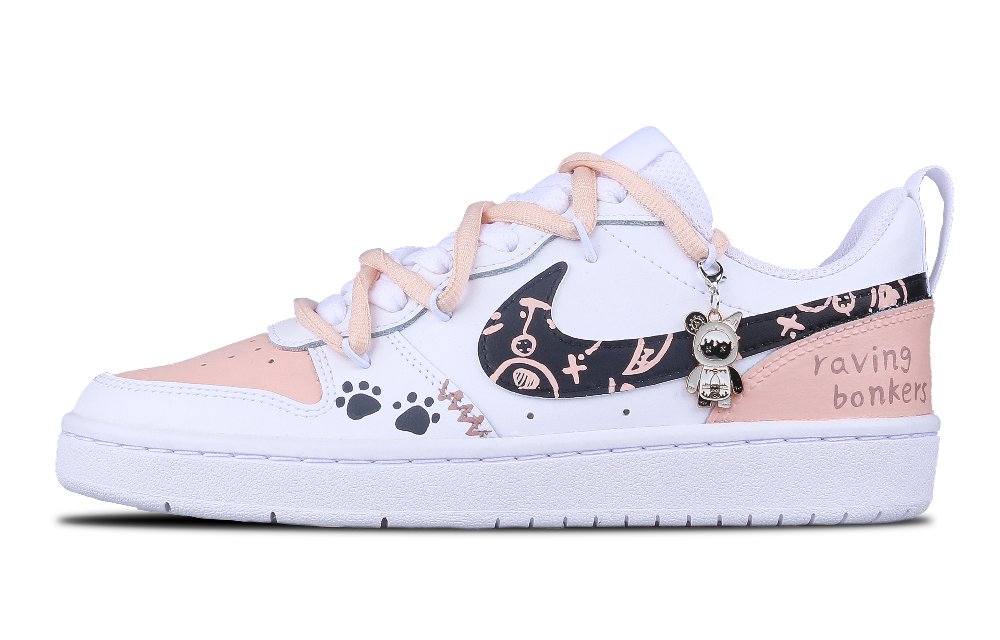 Nike Court Borough Powerful Bear Low-Top Skateboard Shoes Women's Pink