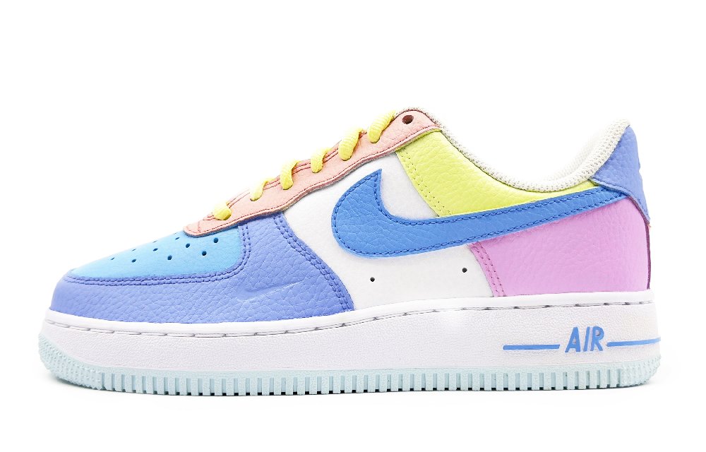 Nike Air Force 1 Low Top Skateboard Shoes Women's Pink Blue Purple