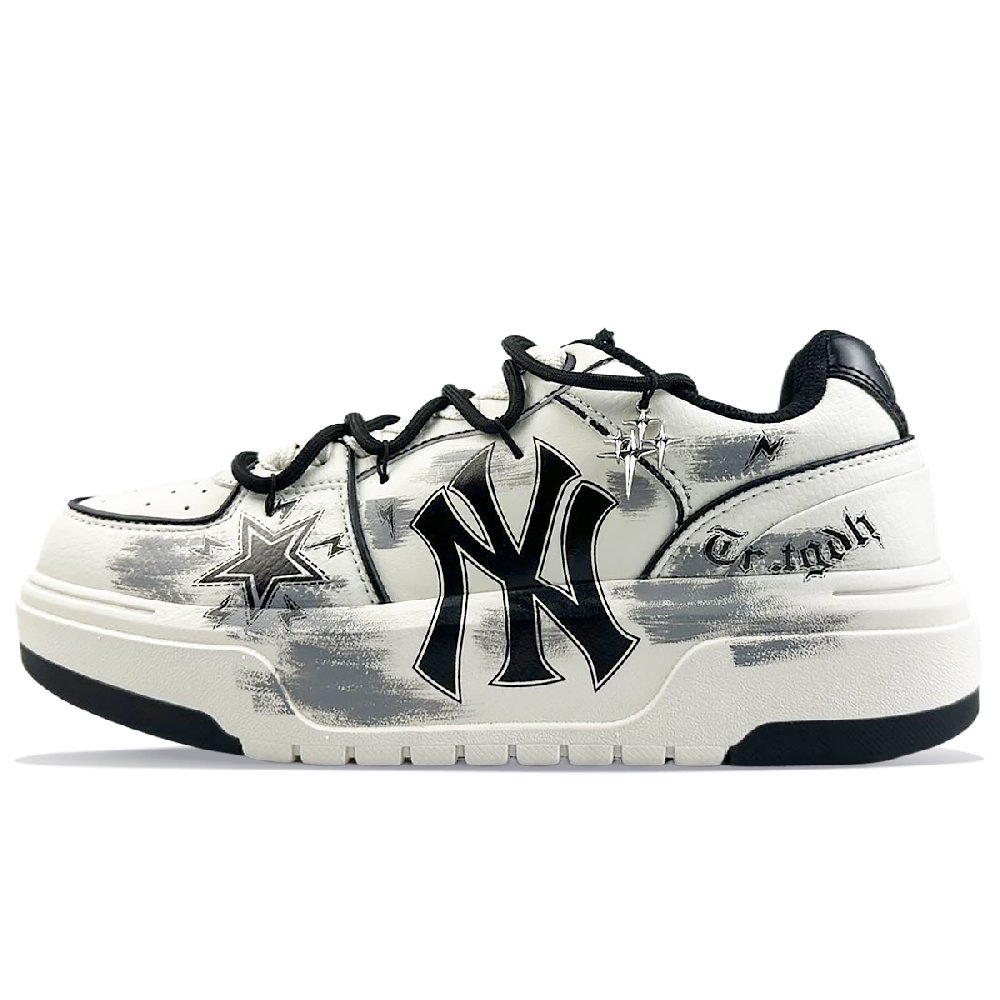 MLB Chunky Liner Low-Top Skateboard Shoes Unisex Black White