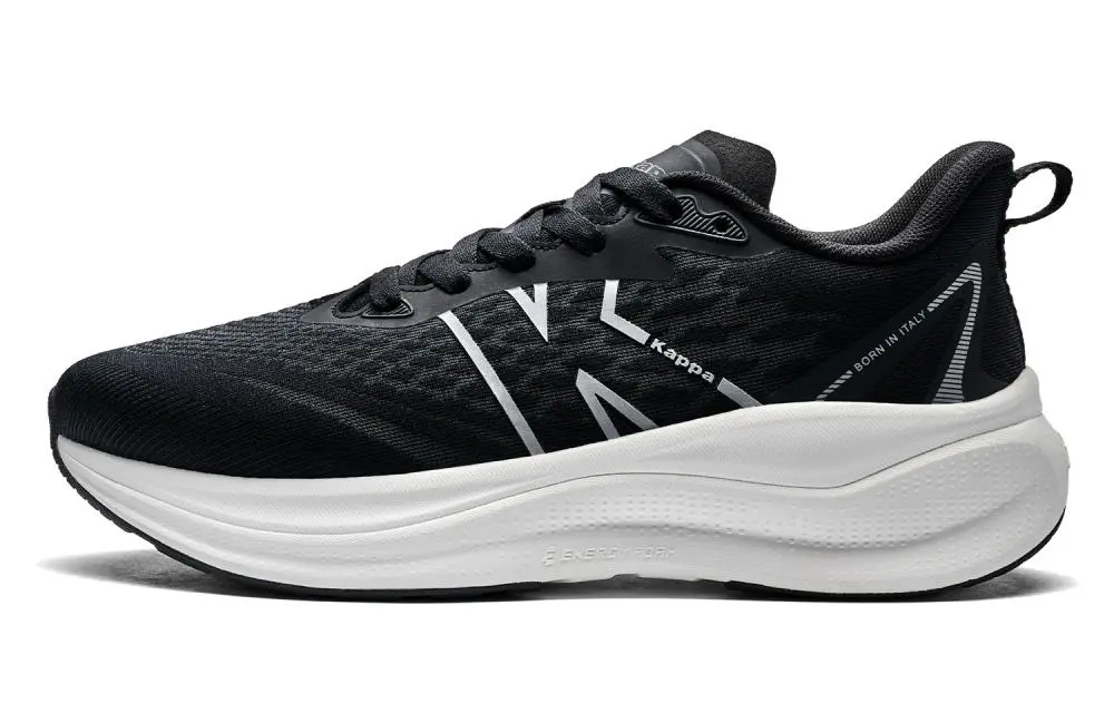 Kappa Abrasion Resistant Low Top Casual Running Shoes Unisex Black