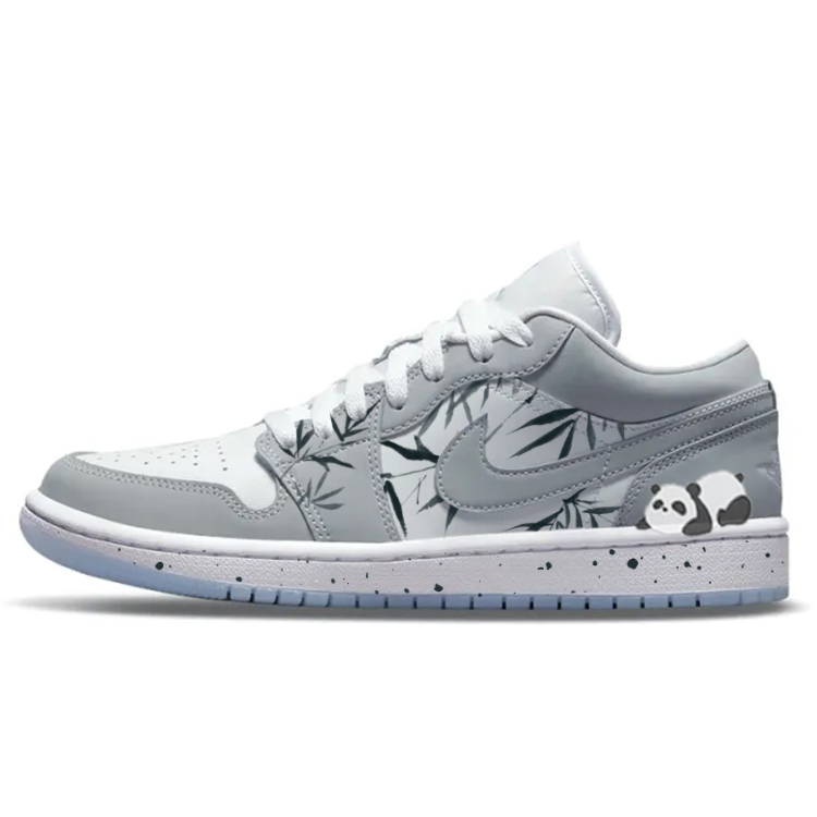JORDAN Air JORDAN 1 Vintage Basketball Shoes Women's Low-Top White Gray