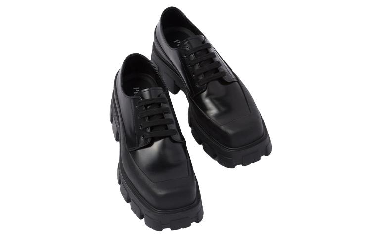 PRADA Monolith Brushed Leather Lace-up 'Black' купить в интернет-магазине Yoocart с быстрой доставкой по России.