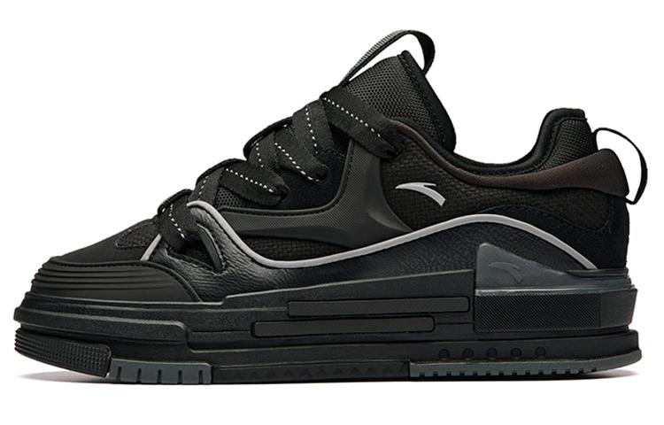 Anta Bump Puffy Shoes Slip-Resistant Low-Top Skateboard Shoes Women's Black