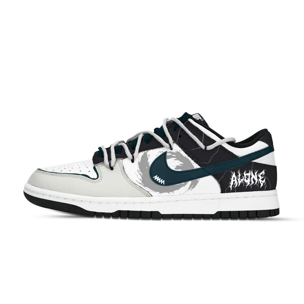 Nike Dunk Dark Shadow Ancient Craft Abrasion Resistant Low top Skateboard Shoes Unisex Black Gray Green