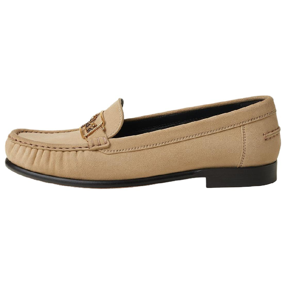 HERMES Kessy Casual Single Shoes Women's Linen Beige