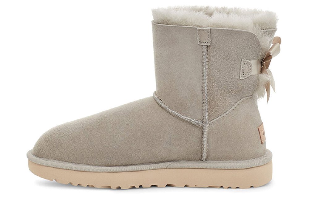 UGG Mini Bailey Bow Ii Fleece Lined Light Grey Women's