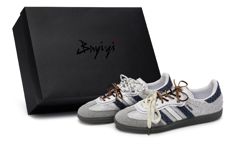 Adidas Originals SAMBA OG Skateboard Shoes Women's Low top White/Blue/Gray