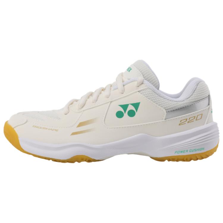 YONEX Anti-Slip Wear-Resistant Low-Top Badminton Shoes Unisex Ecru