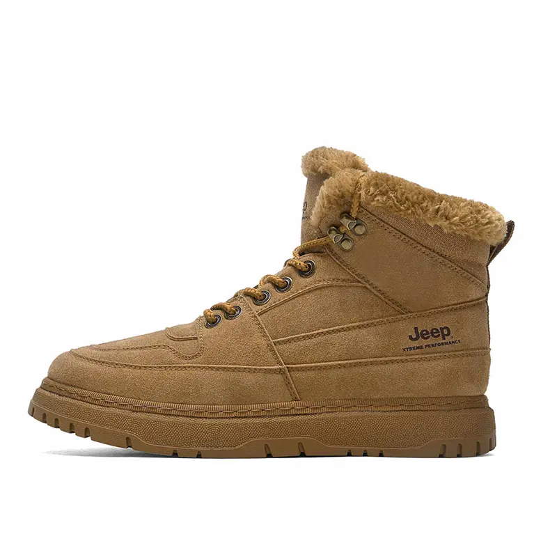 Jeep High Top Skateboard Shoes Men's Camel