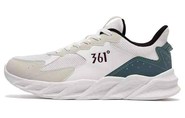 361° Cushioning, Slip Resistant, And Abrasion Resistant Low Top Running Shoes Men's White Green