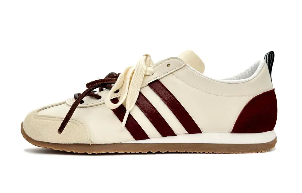 Adidas Neo VS JOG 2.0 Abrasion Resistant Slip Resistant Low Top Casual Shoes Unisex Beige White Brown