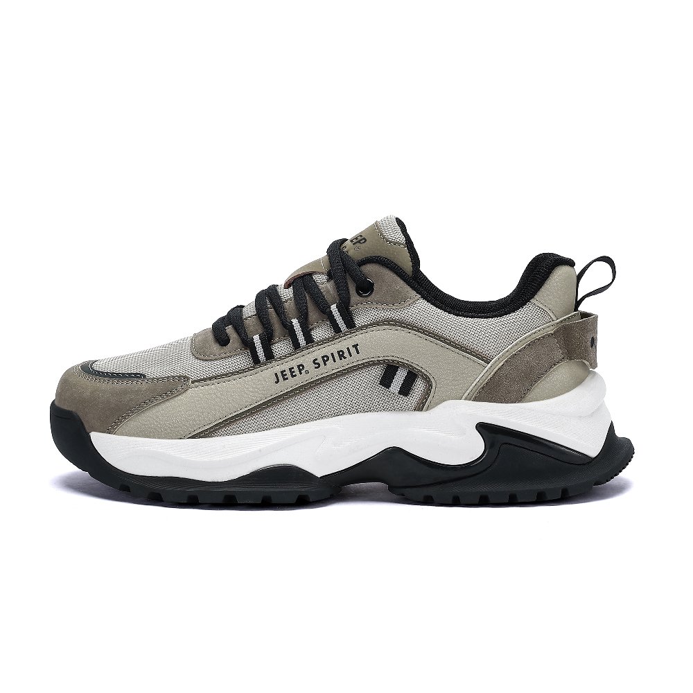 JEEP SPIRIT Low Top Chunky Sneakers Men's Tibetan Antelope