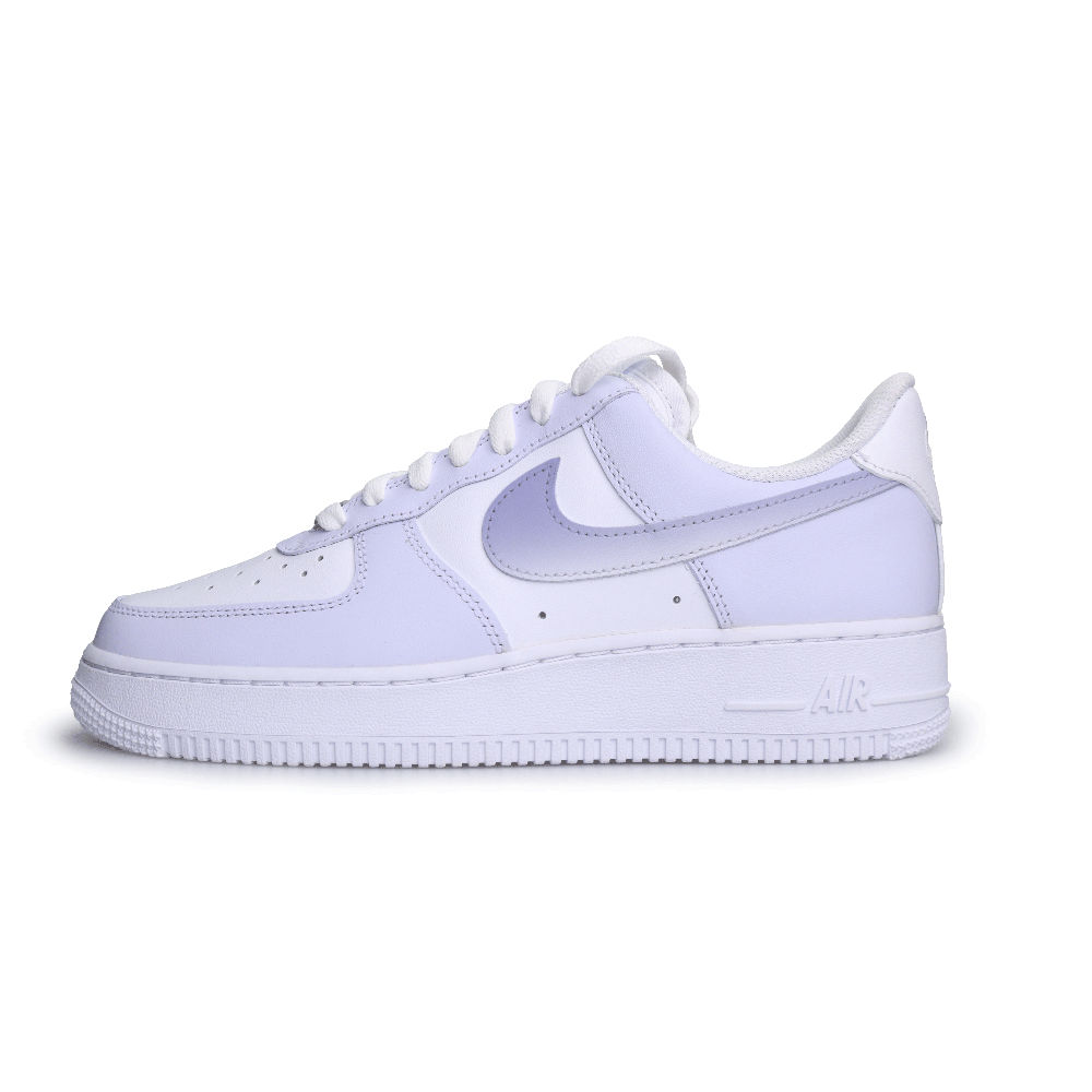 Nike Air Force 1 Air Force 1, Blue Cat Artworks Abrasion Resistant Low Top Skateboard Shoes Unisex Light Purple