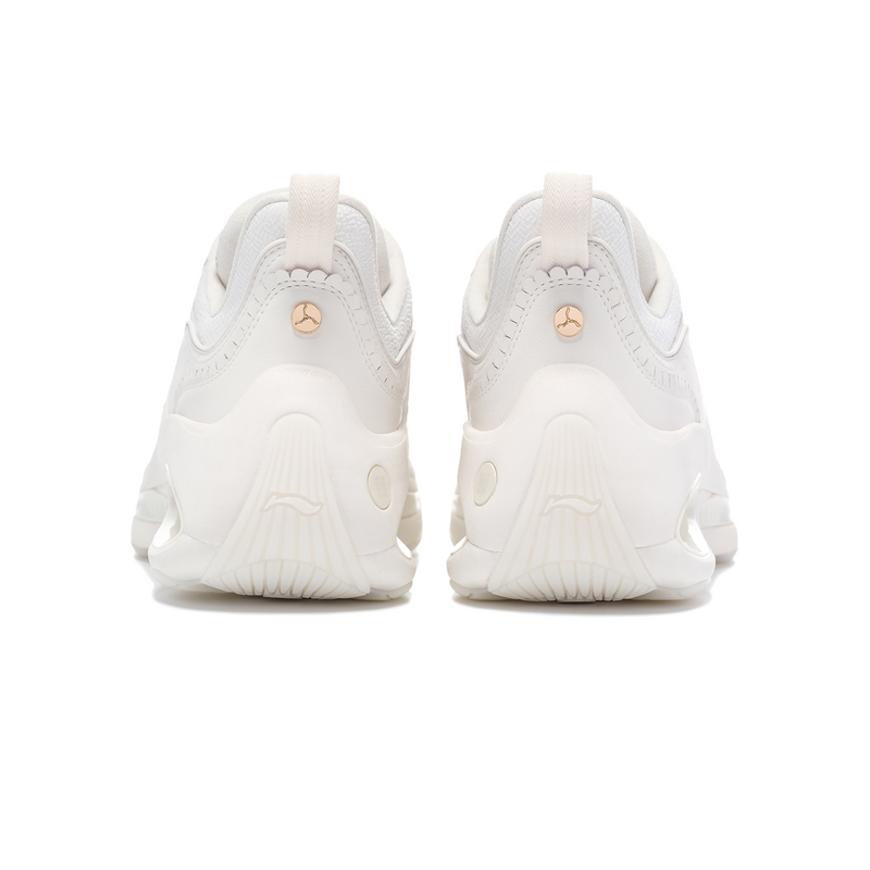 LI NING 1990 Heart Dance Cushioning, Wear Resistant Low Top Casual Shoes Women's Ecru