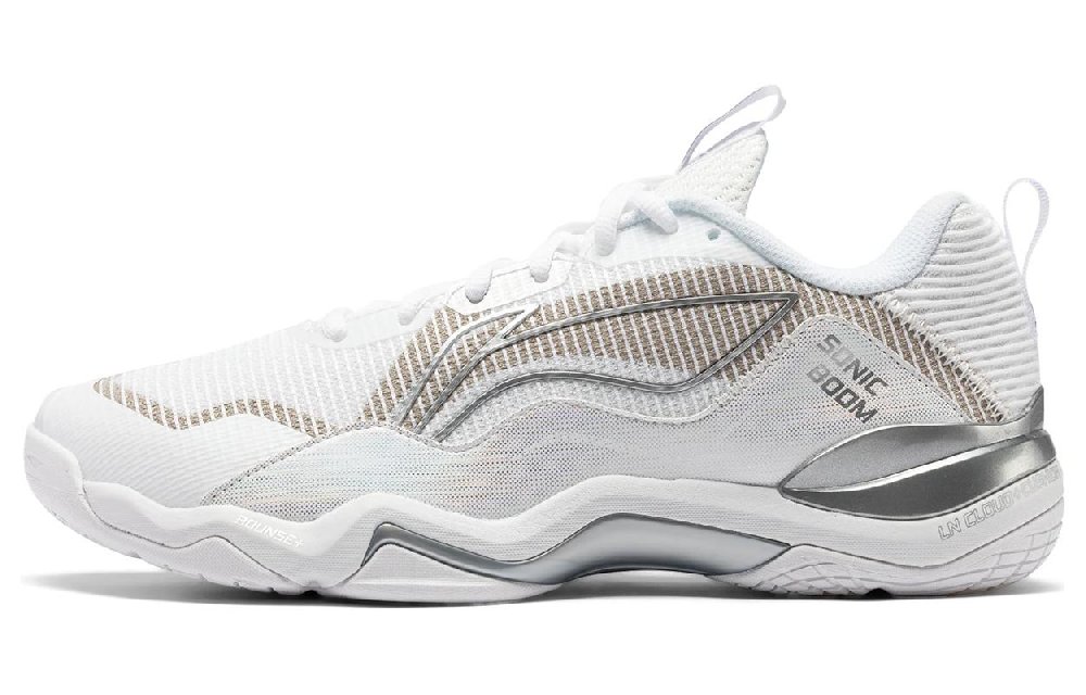 LiNing Sonic Boom EG3.0 OP Abrasion Resistant Low top Badminton Shoes Unisex White
