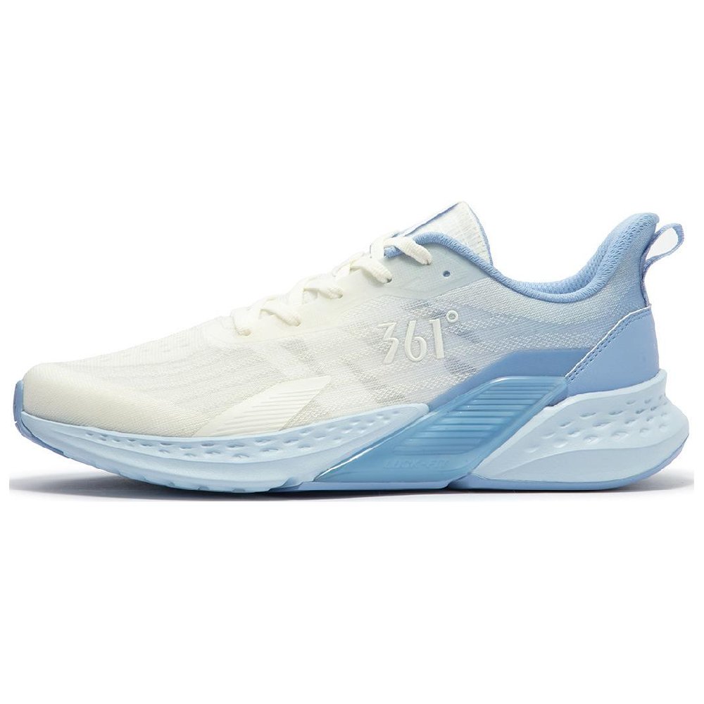 361° Cushioning, Slip Resistant, And Abrasion Resistant Low Top Casual Running Shoes Men's White Blue