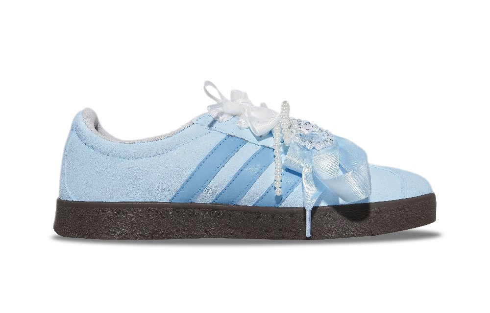 Adidas Neo VL Court 2.0 Anti Slip Wear Resistant Low Top Skateboard Shoes Unisex Light Blue