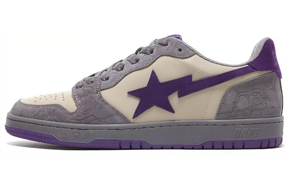 BAPE A BATHING APE Court Sta Mist Grey Royal Purple