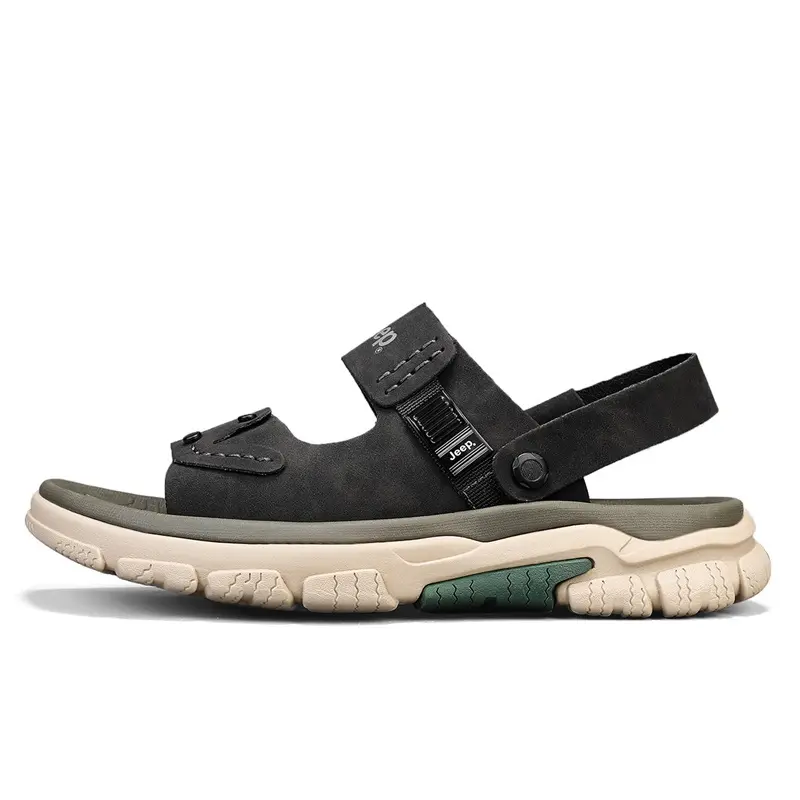Jeep Beach Sandals Men's Khaki/Light Gray