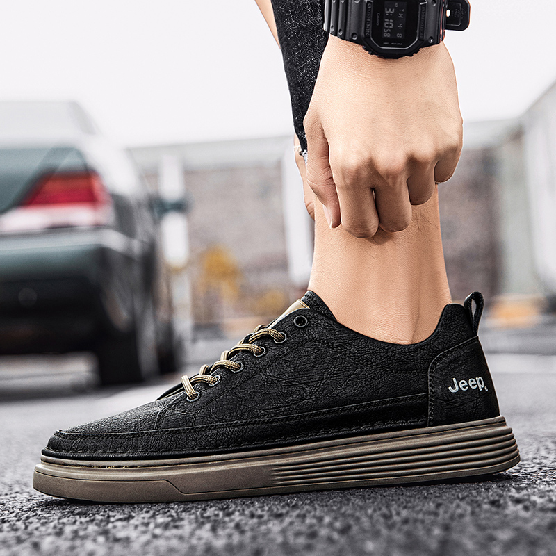 Jeep Low Top Skateboard Shoes Men's Black купить в интернет-магазине Yoocart с быстрой доставкой по России.