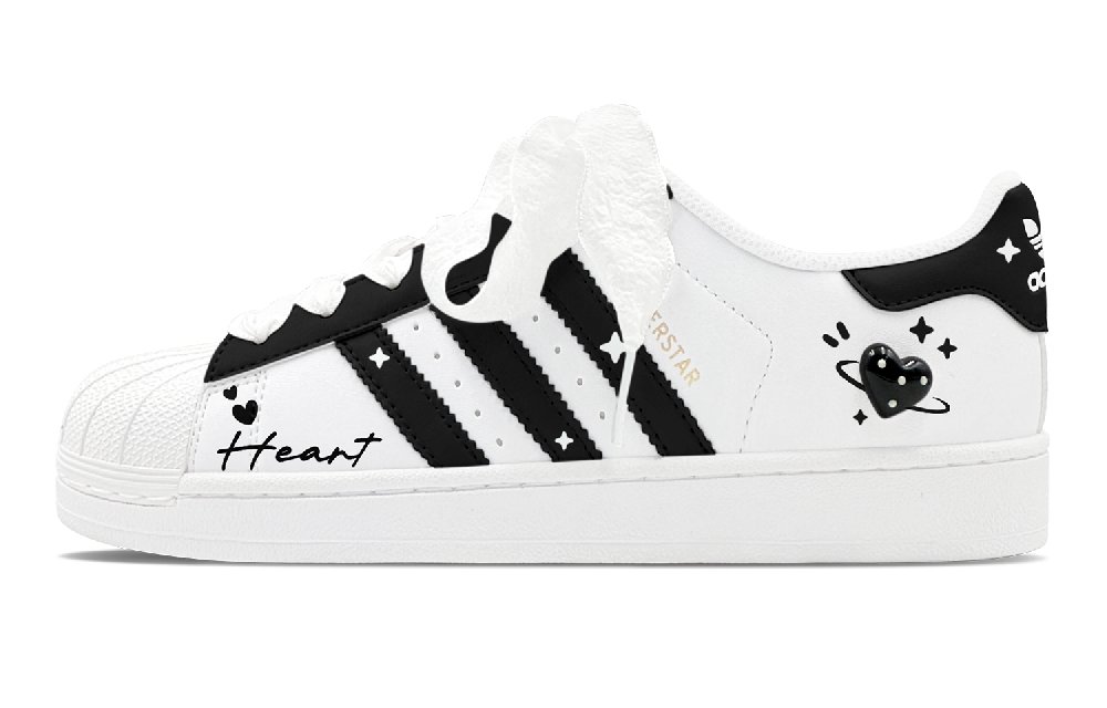 Adidas Originals Superstar Skateboard Shoes Unisex Low Top Black/White