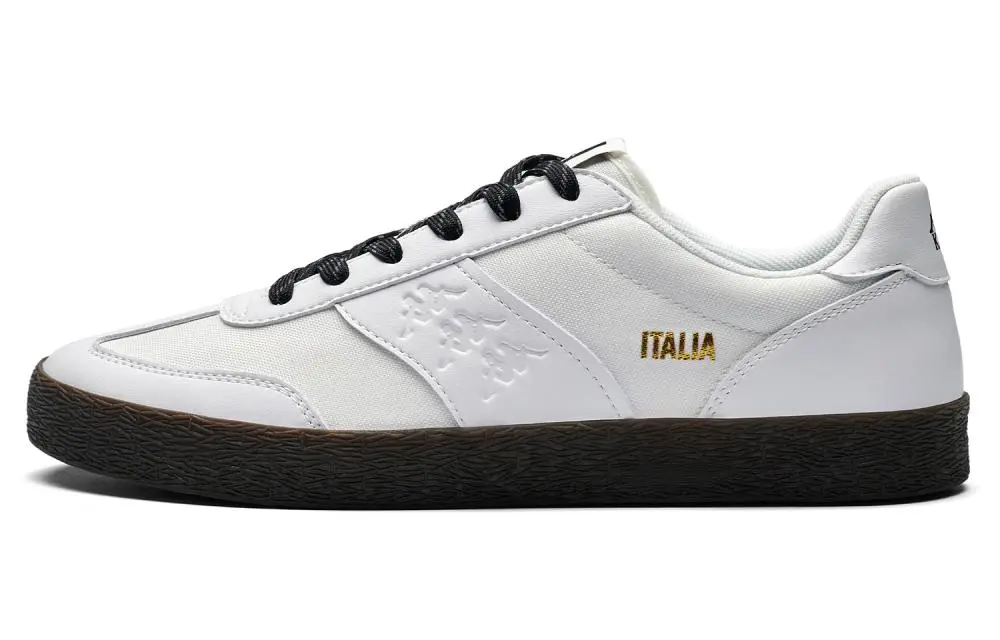 Kappa Urban Sports Back to Back Slip Resistant Abrasion Resistant Low top Skateboard Shoes Classic White