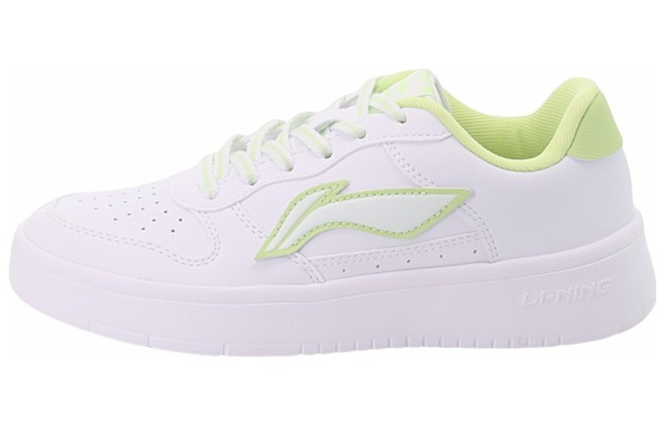 LiNing Acer Truncatum Slip Resistant, Abrasion Resistant, Lightweight Low top Skateboard Shoes Women's White Green